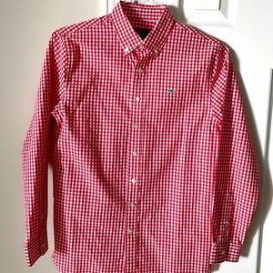 Vineyard Vines Red Check Whale Shirt